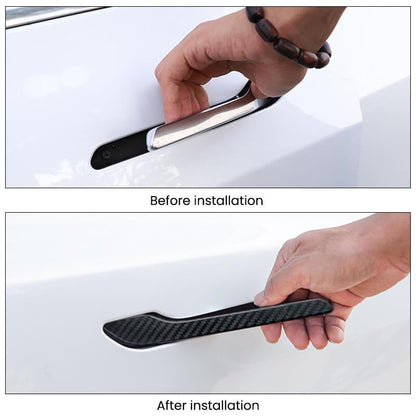 [Real Carbon Fiber] Door Handle Cover For Tesla Model 3/Y (4 Pcs) (2017-2025)