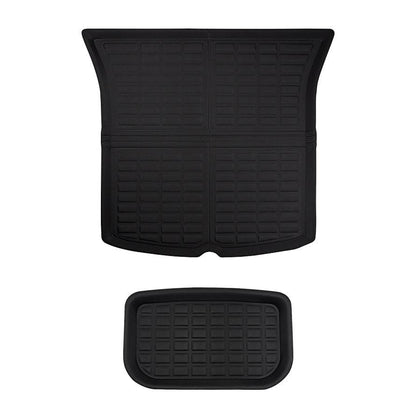 3D Lamination Cutting Liners All-Weather Floor Mat And For Tesla Model Y 5 Seats Trunk Mat (Upper & Lower) (2 PCS)