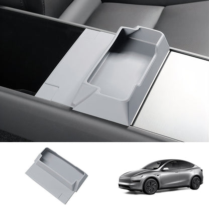 Multi-Functional Silicone Center Console Glasses Tray for Tesla Model Y Juniper 2025+ Grey