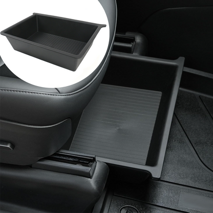 TPE+ABS Double Layer Hidden Underseat Storage Box for Tesla Model X 2023+ TPE Single Layer
