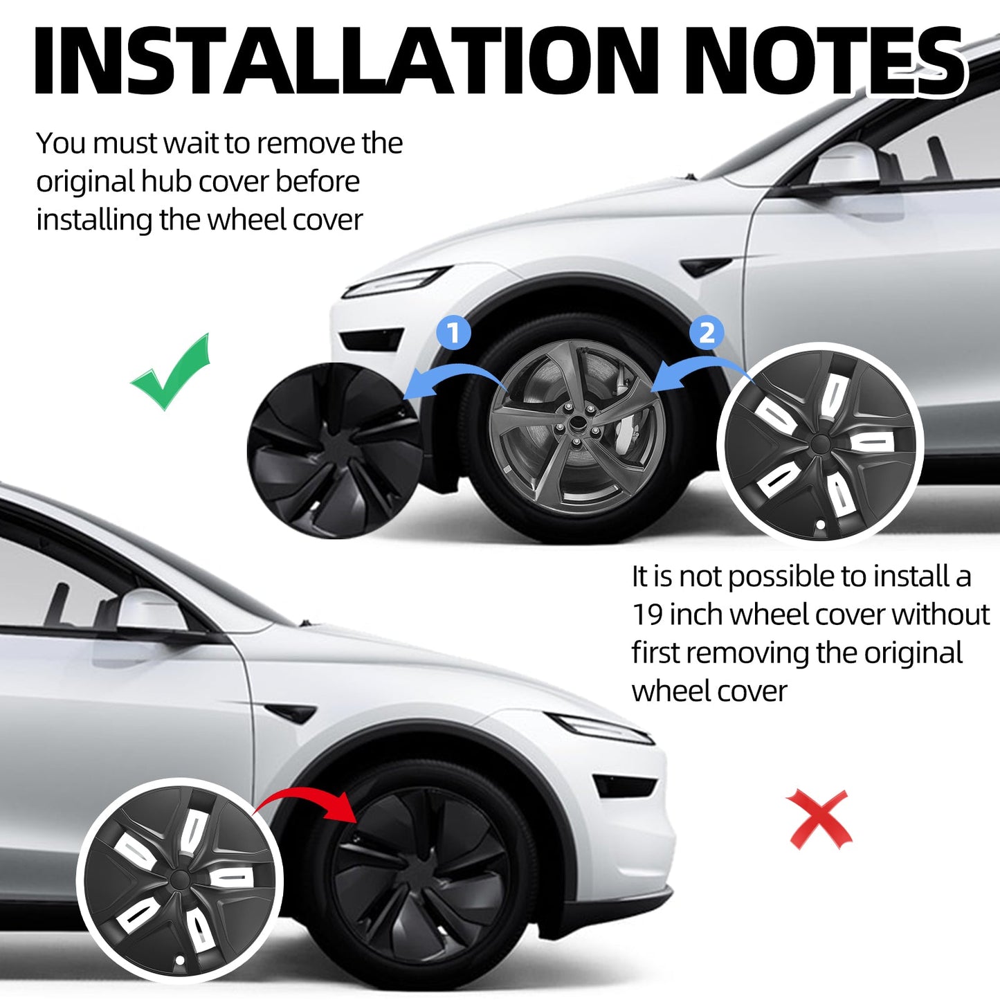 19 Inch Arachnid Style Hubcaps For Tesla Model Y Juniper