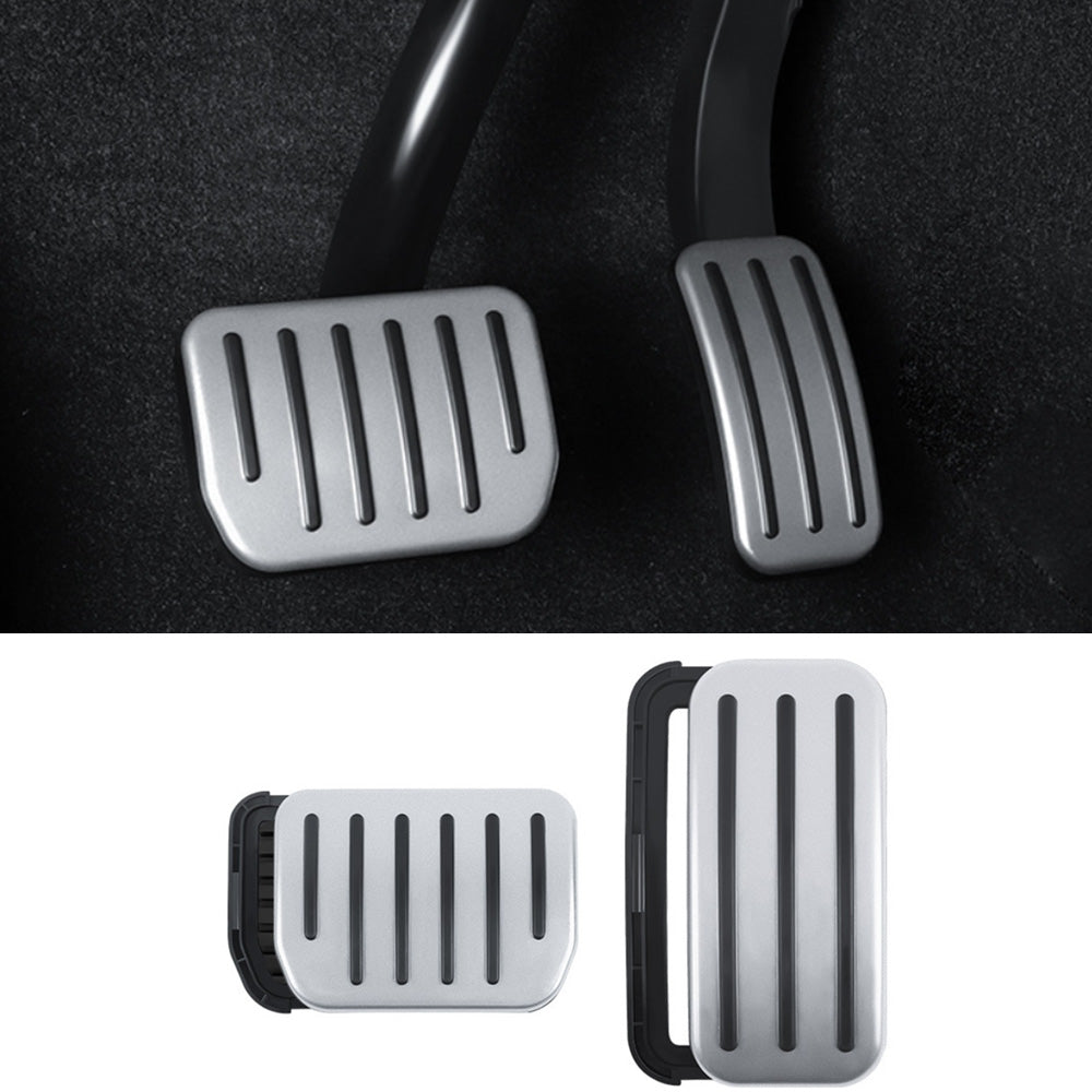 Performance Style Non-Slip Alloy Brake Pedal Cover for Tesla Model 3/Y 2024+ Model 3 Highland 2025+ Model Y Juniper Frosted Silver