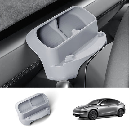 Multi-Function Steering Wheel Phone Mount & Glasses Holder for Tesla Model Y Juniper 2025+ Grey