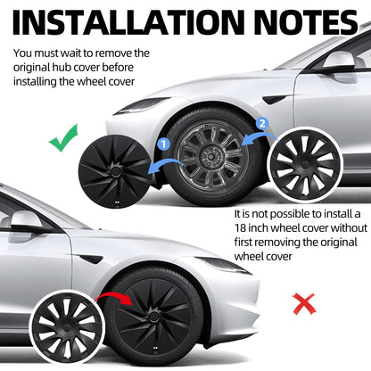 18" Cyclone Wheel Covers For Tesla Model 3
