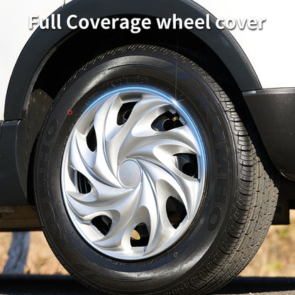 15" Tornado Style Silver Wheel Covers Hubcaps for Universal Fit R15 Tire Steel Wheels 4 PCS