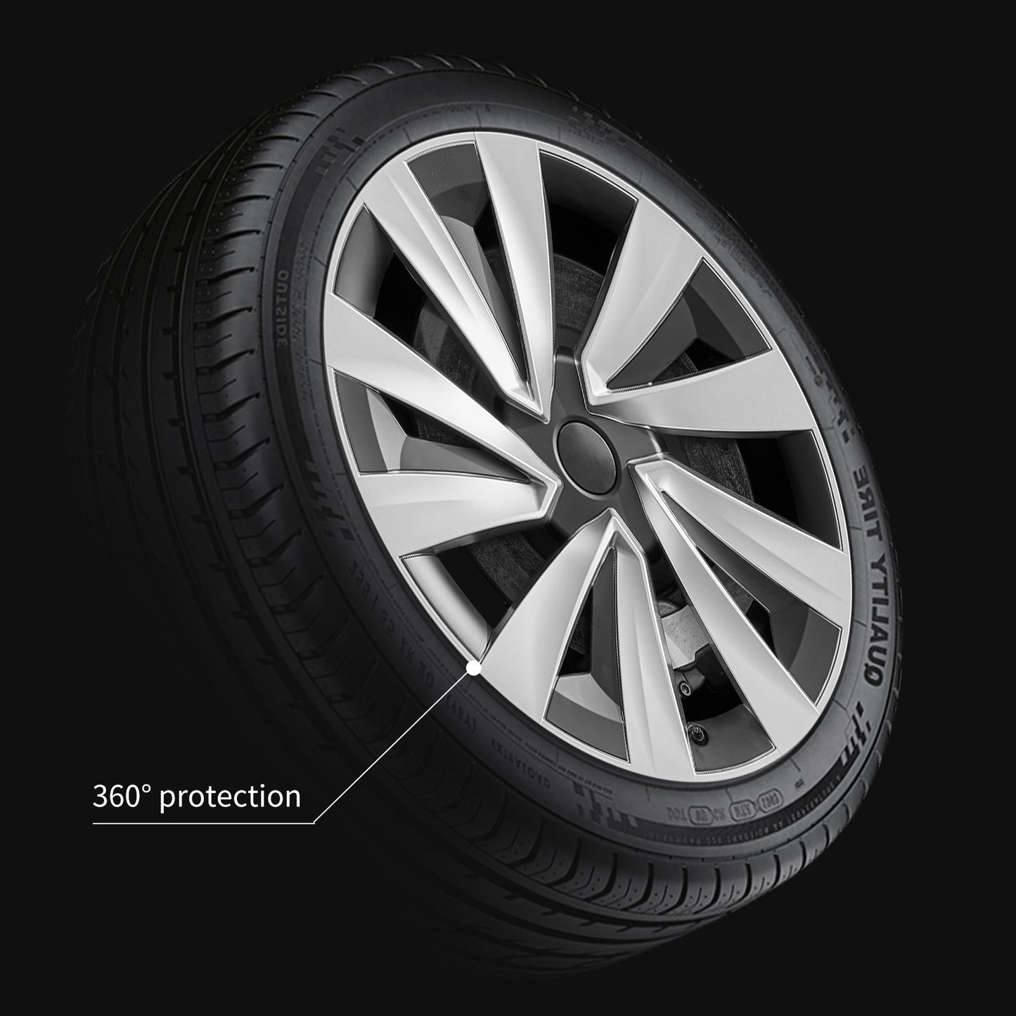 Design for Tesla Model Y Juniper 2025 2026 Wheel Cover Protect Rim 19'' Turbine Hubcaps