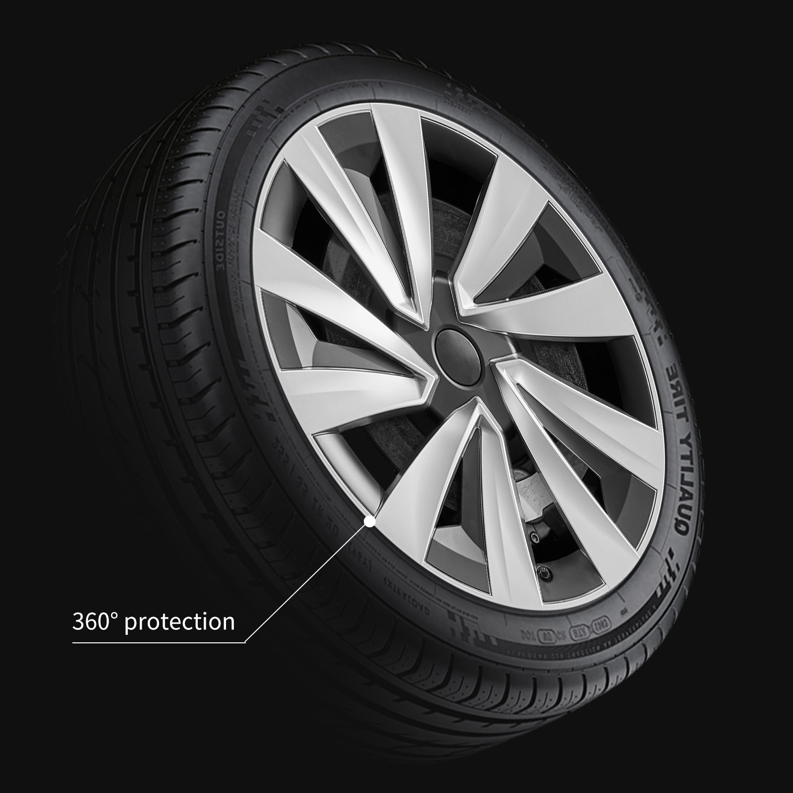 Design for Tesla Model Y Juniper 2025 2026 Wheel Cover Protect Rim 19'' Turbine Hubcaps