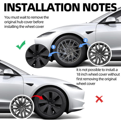 18" Arachnid Wheel Covers For Tesla Model 3 Highland