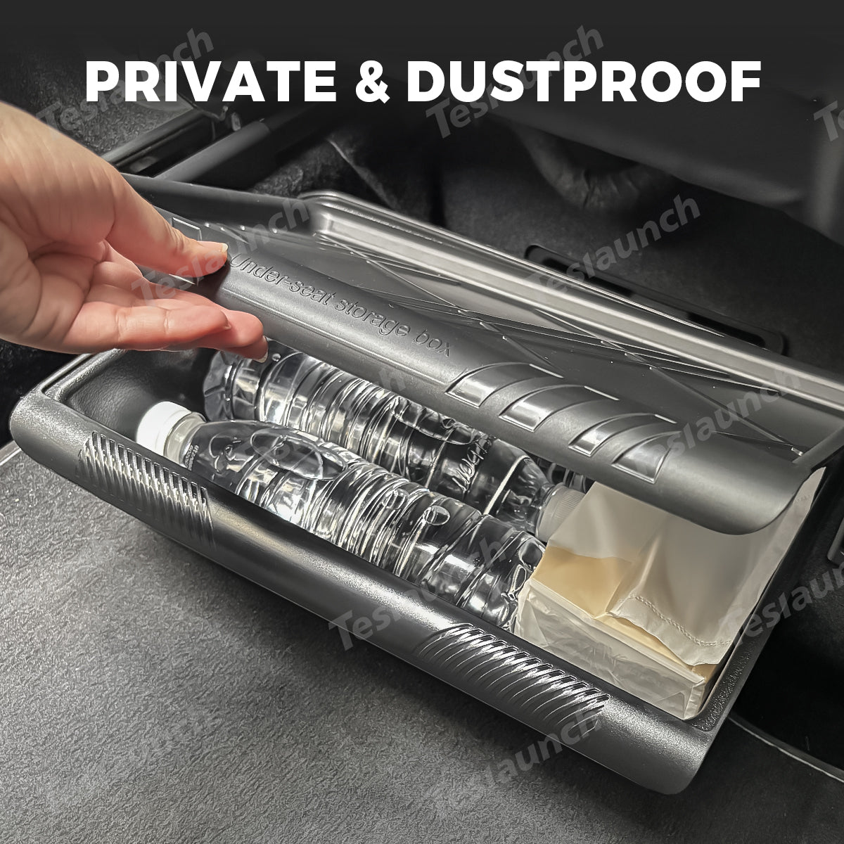 Under Seat Storage Box Sleek Organizer for Tesla Model Y Juniper 2025+