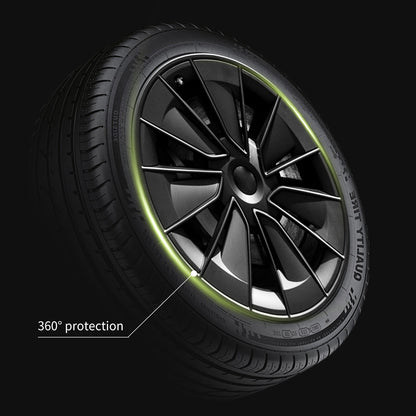 19" Matte Black Knife Wheel Cover Hubcaps for Tesla Model Y 2020-2024