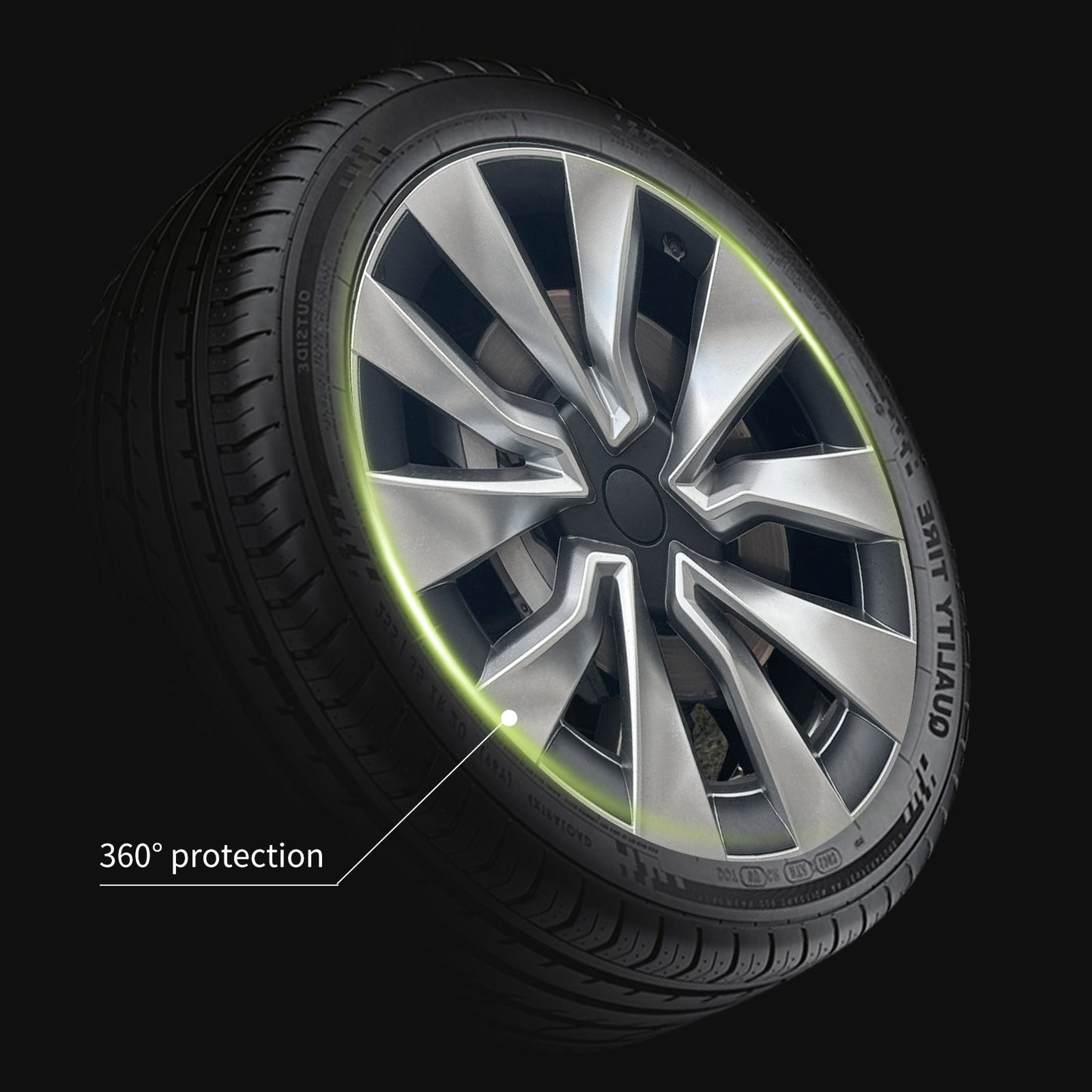 19" Turbine Style Wheel Cover Hubcaps for Tesla Model 3 Highland – Set of 4
