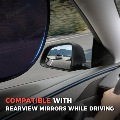 Static Cling Mesh Insulated Side Window Sunshade For Tesla Model 3/Y