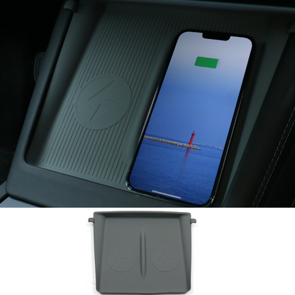 Anti-Slip Silicone Wireless Charging Pad for Tesla Model 3 Highland 2024+ Grey
