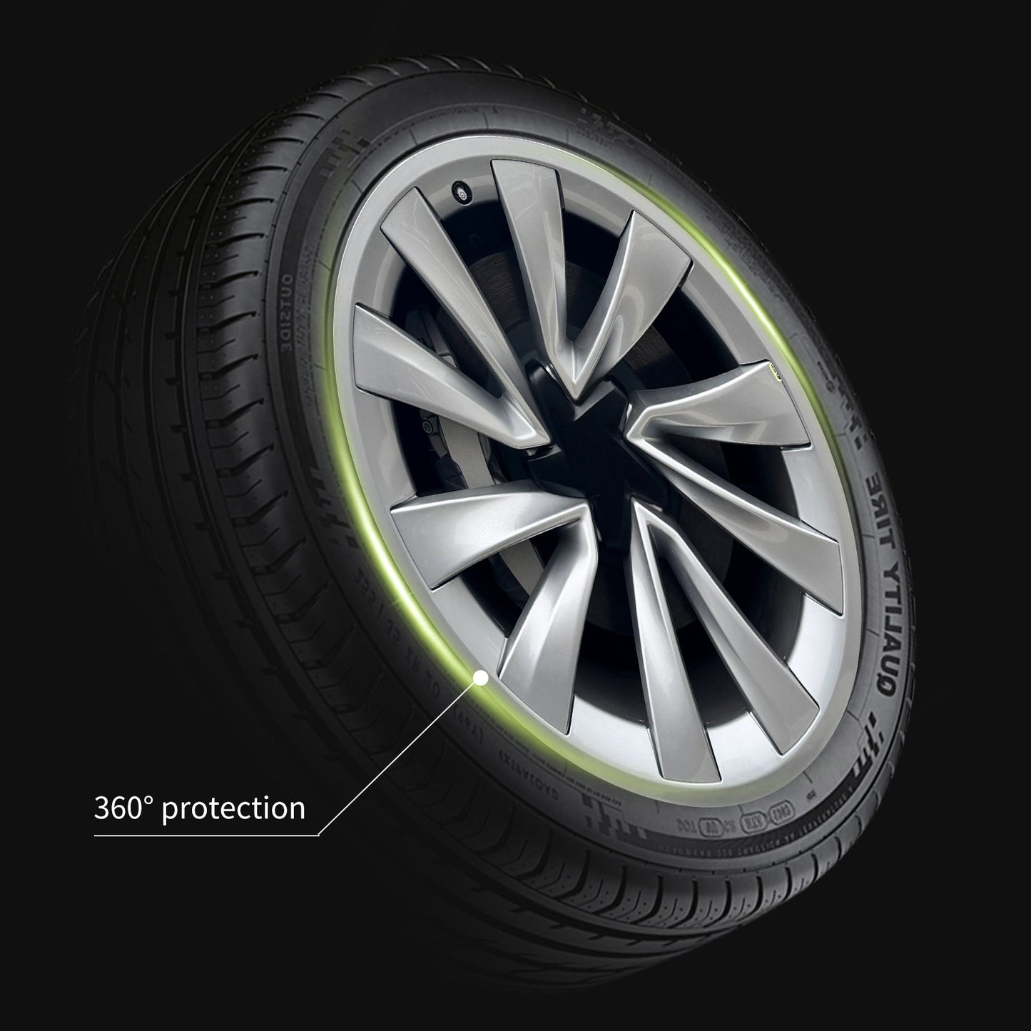 20"Durable ABS Hub Rim Protector Ring For Tesla Model Y Juniper