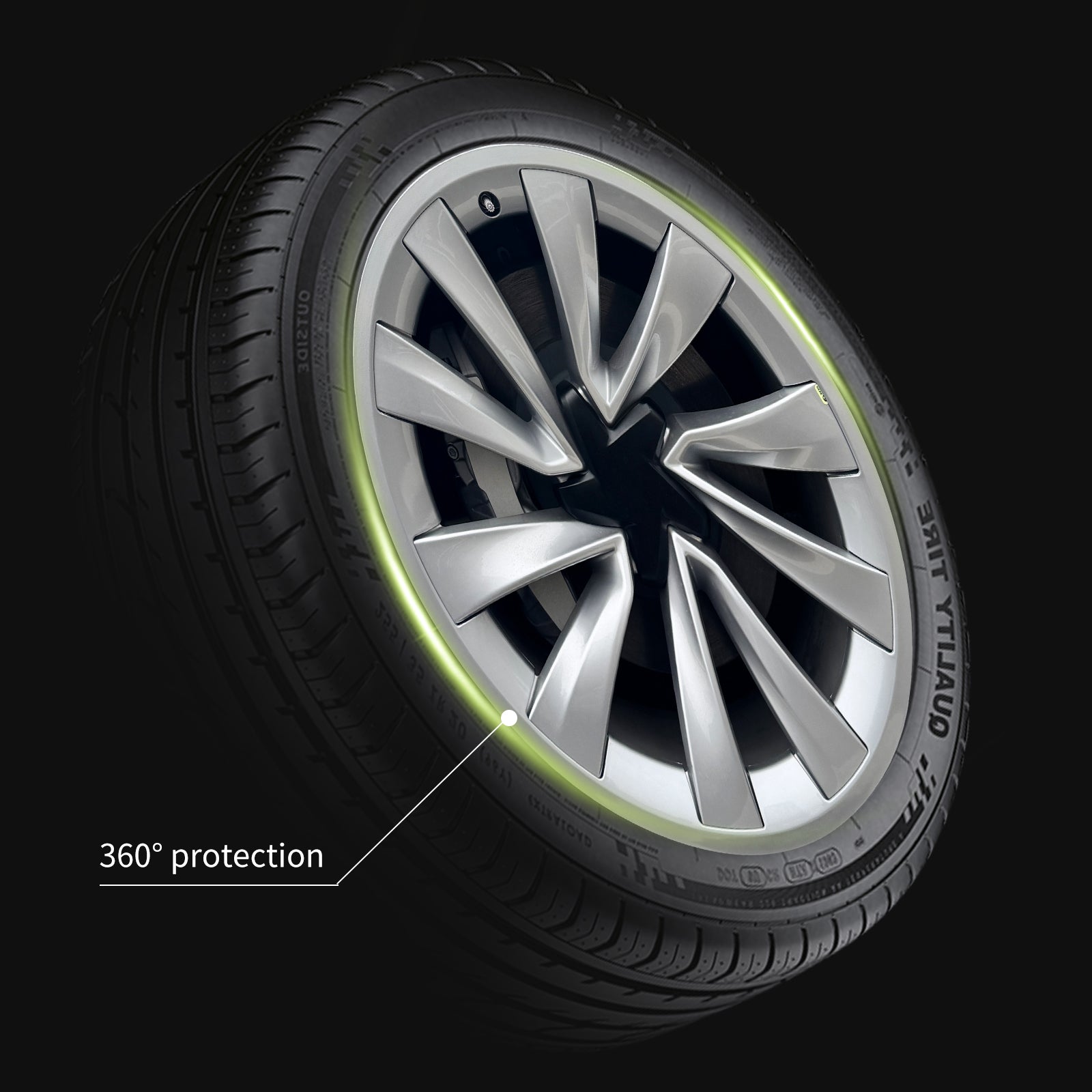 20"Durable ABS Hub Rim Protector Ring For Tesla Model Y Juniper