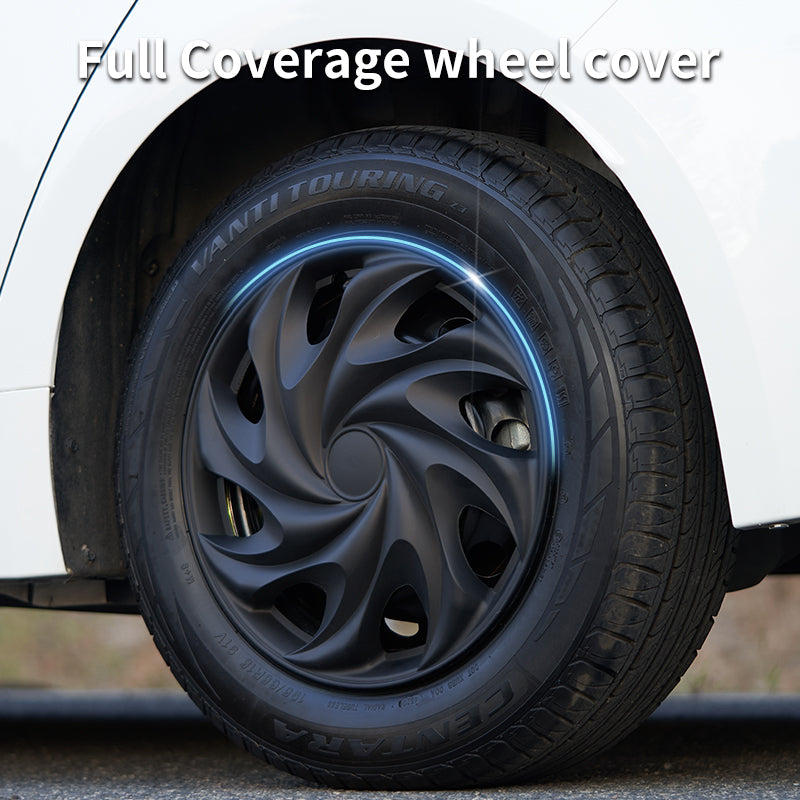 15" Tornado Style Wheel Covers Hubcaps for Universal Fit R15 Tire Steel Wheels 4 PCS