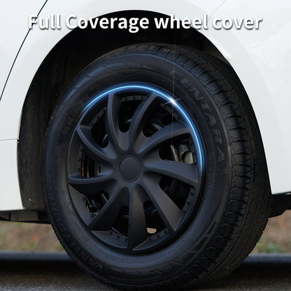 15" Storm Style Wheel Covers Hubcaps for Universal Fit R15 Tire Steel Wheels 4 PCS