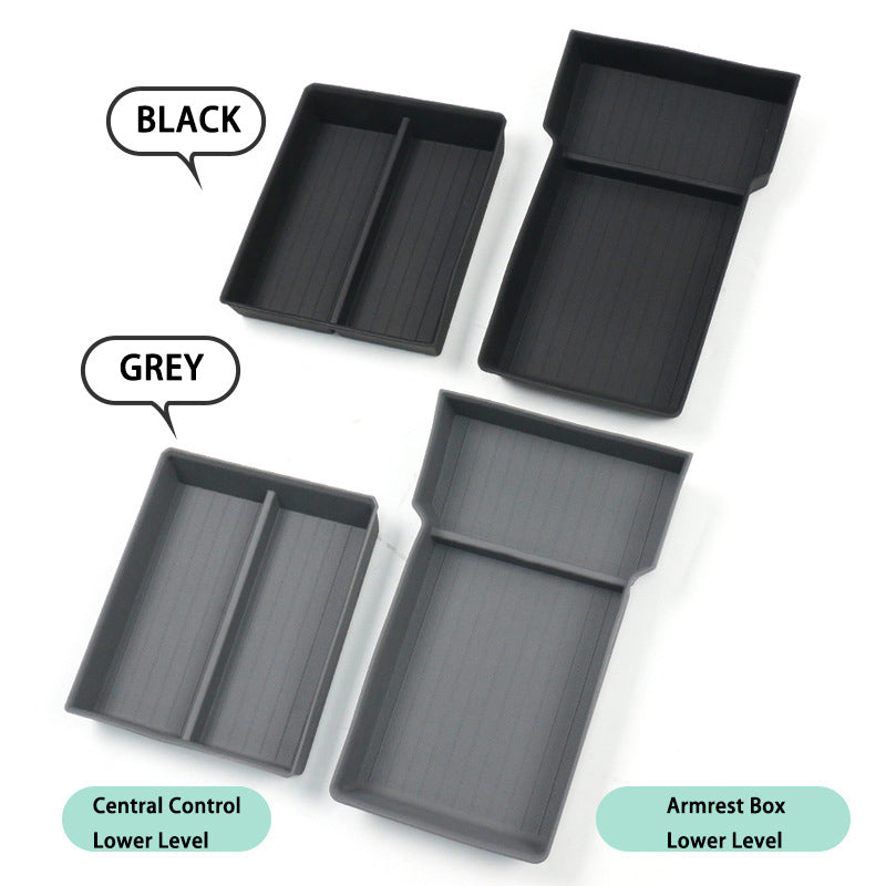 Center Console & Armrest Box Underneath Storage Tray for Tesla 2024 Model 3 Highland