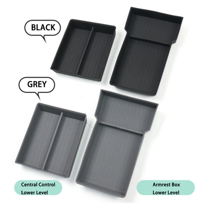 Center Console & Armrest Box Underneath Storage Tray for Tesla 2024 Model 3 Highland