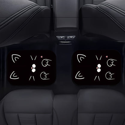 4pcs Set Cute Cartoon Cat Car Floor Mats Fit for Tesla Car Carpet Mats For Model 3 Model Y Car Accessories