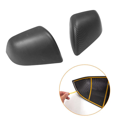 Model Y Side Door Mirror Cover (Carbon Fiber Pattern ABS) (1 pair) (2020-2024) Matte Carbon Fiber