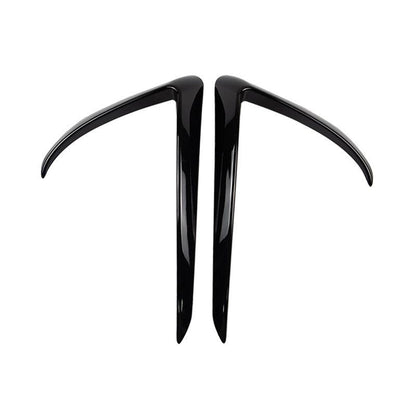 Model 3 Fog Light Cover Canards/Eyelids (1 Pair) (2017-2023) Glossy Black