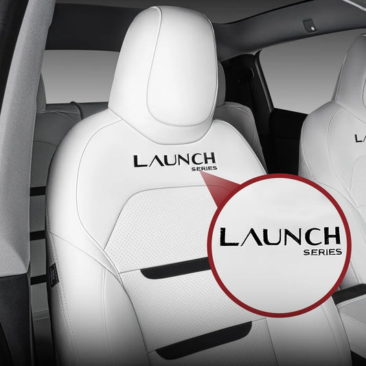 All-Inclusive Seat Cover for New Tesla Model Y Juniper 2025+ (3-Lined Insignia With Launch Series Embroidery Logo)