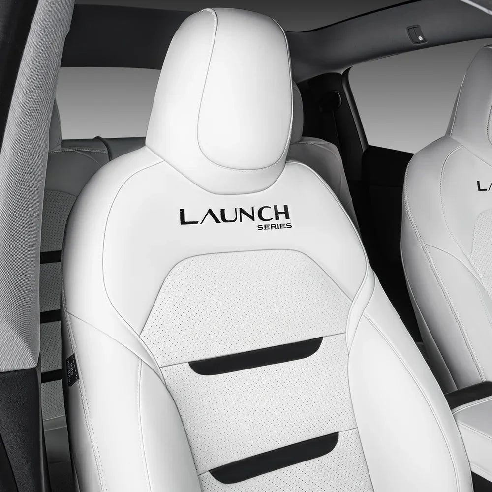 All-Inclusive Seat Cover for New Tesla Model Y Juniper 2025+ (3-Lined Insignia With Launch Series Embroidery Logo)