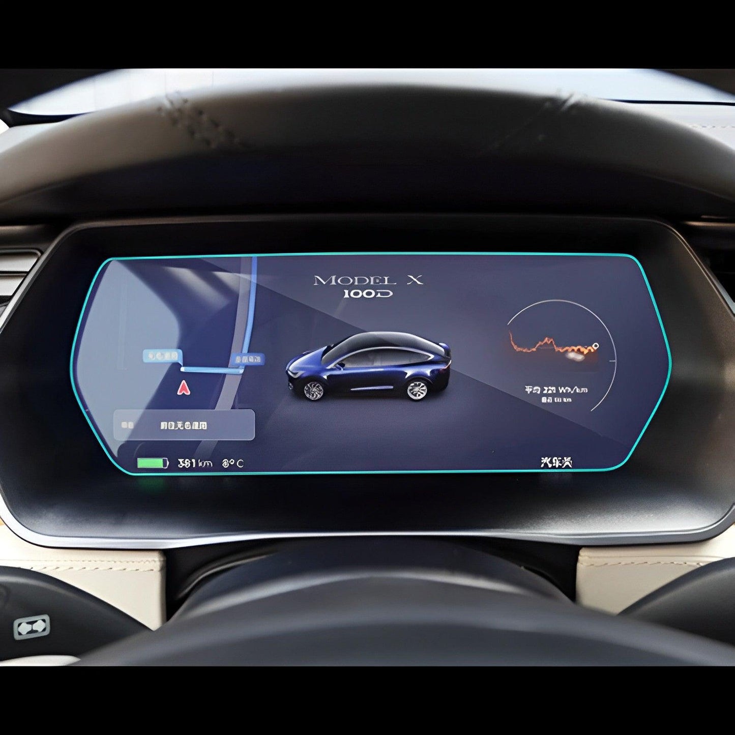 Tempered Glass (9H) Screen Protector for Model X/S (2012-2020) - Impact and Scratch-Resistant Screen Protective Film Driving Dashboard Screen