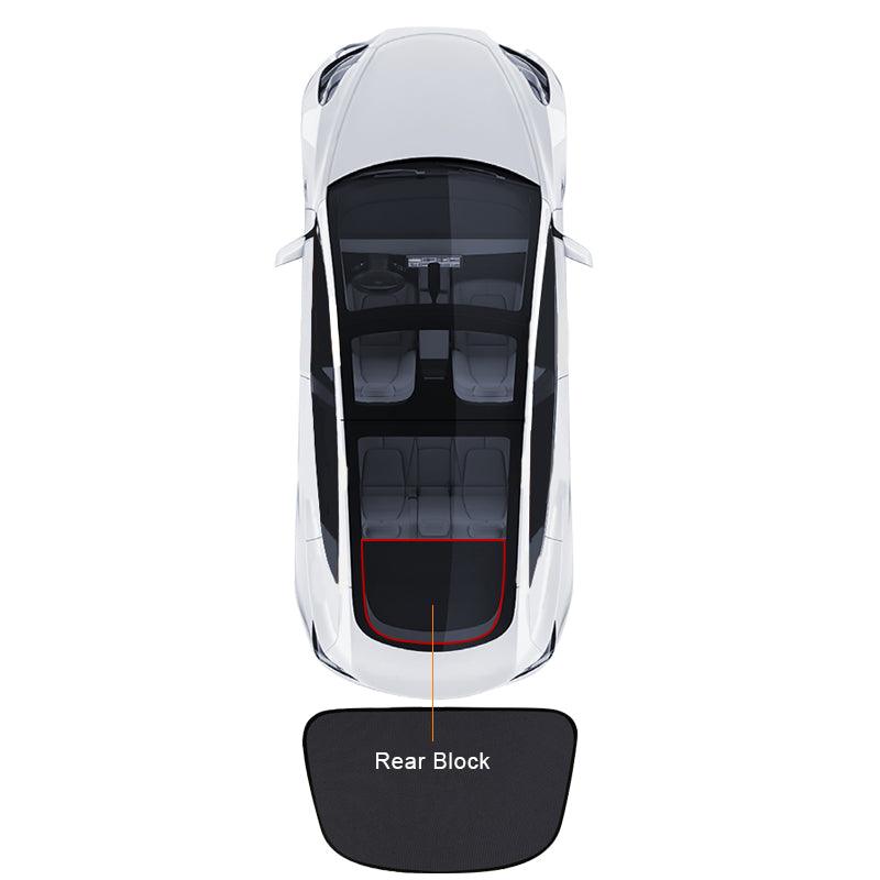 Openable Sunroofs and Panoramic Sunroofs Sunshades for Tesla Model S(2015-2024) Rear Block