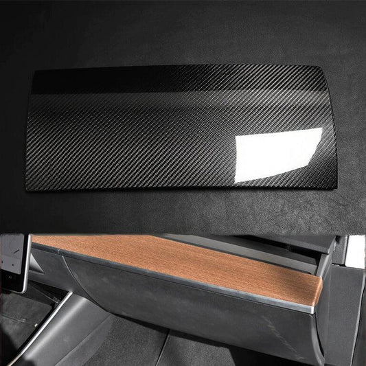 [Real Carbon Fiber] Glove Box Cover for Tesla Model 3/Y (2017-2023)