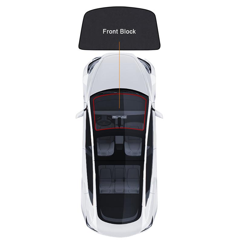 Openable Sunroofs and Panoramic Sunroofs Sunshades for Tesla Model S(2015-2024) Front Block