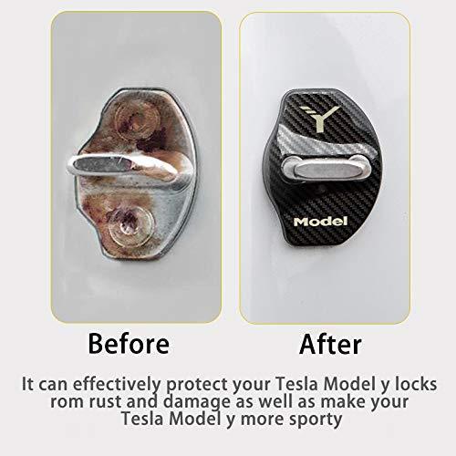 Model 3/Y Door Latch Lock Covers CF Coated (Set Of 4)