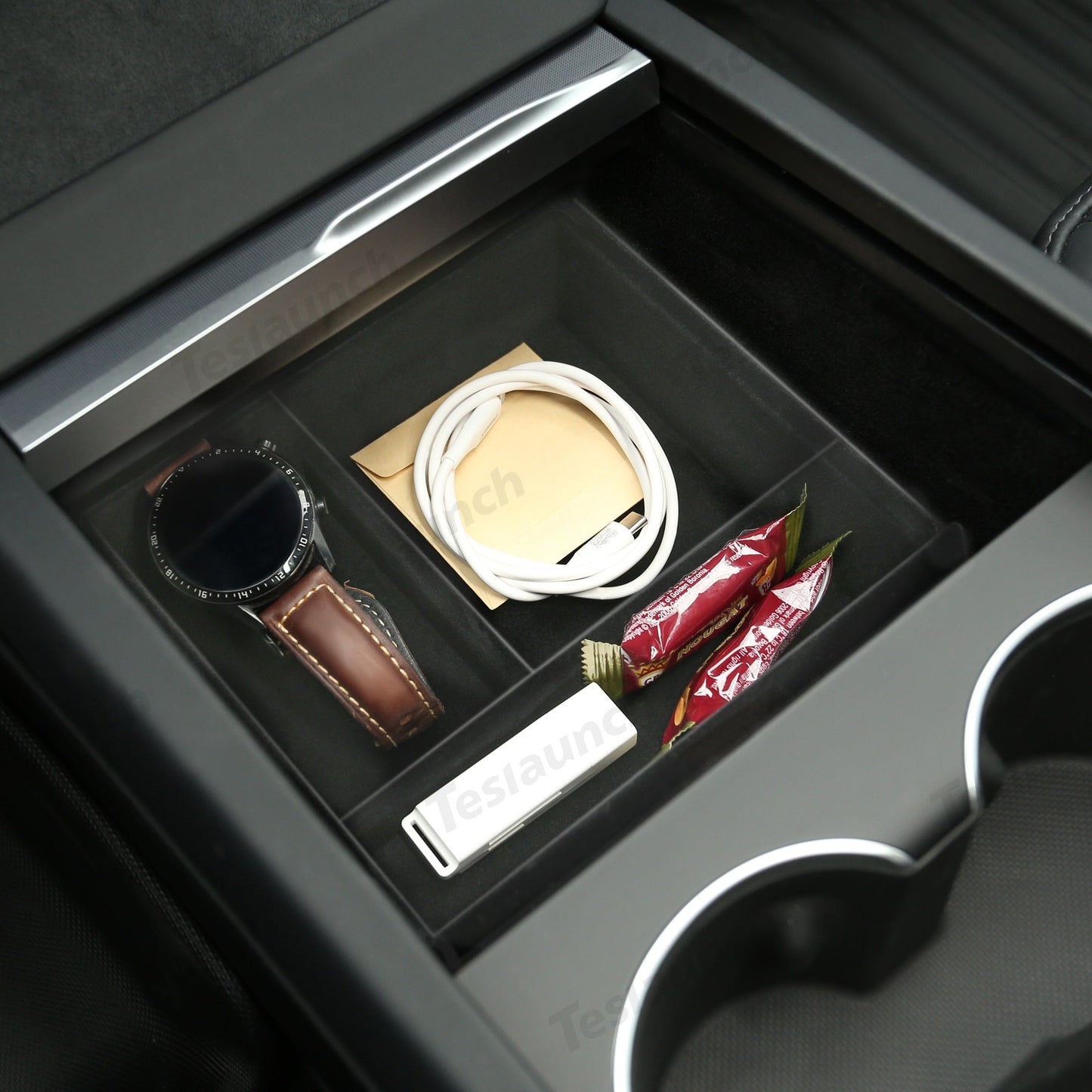 2024 Model 3 Highland Center Front Storage Box for Tesla Flock Center Front