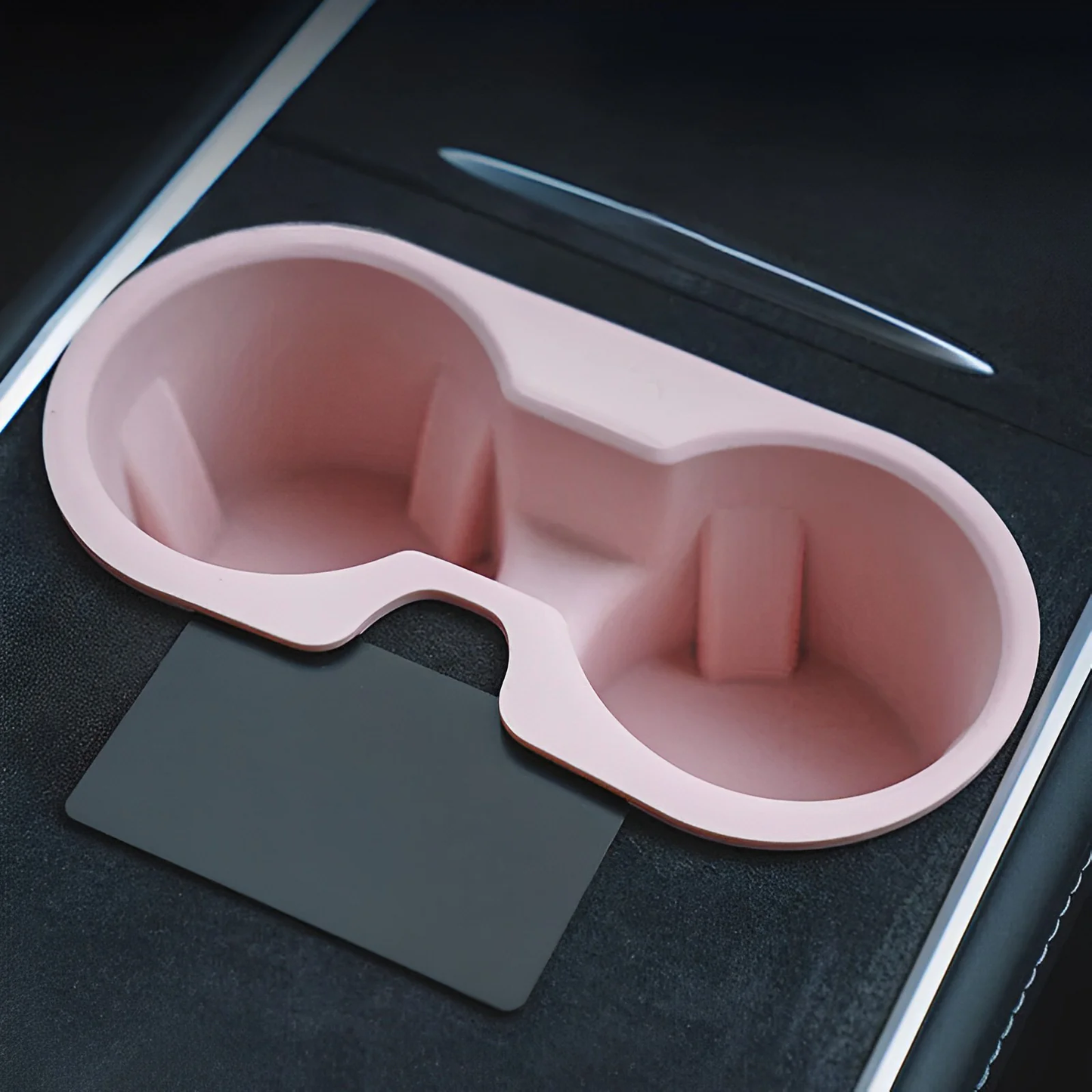 Silicone Cup Holder for Tesla Model 3/Y - Perfect Fit and Non-Slip Pink