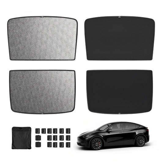 Upgrade Built-in Reflective Sunroof Sunshade for Model Y / Model 3 Black