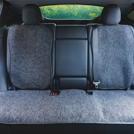 Comfortable and Breathable Cotton and Linen Cushion for Tesla Model 3 and Model Y Grey Rear Seat