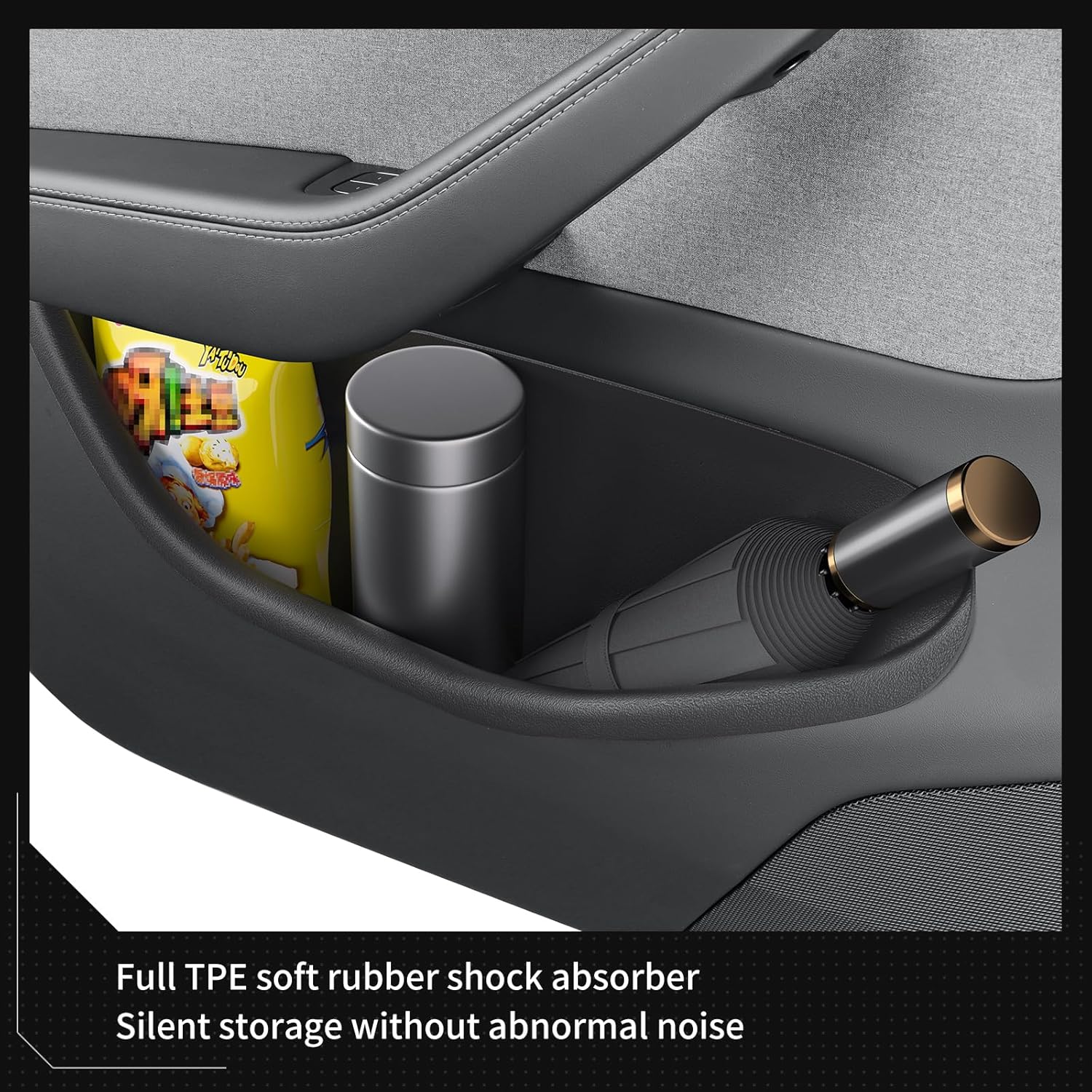 Waterproof TPE Door Organizer Bin for Tesla Model 3 Highland Y Juniper