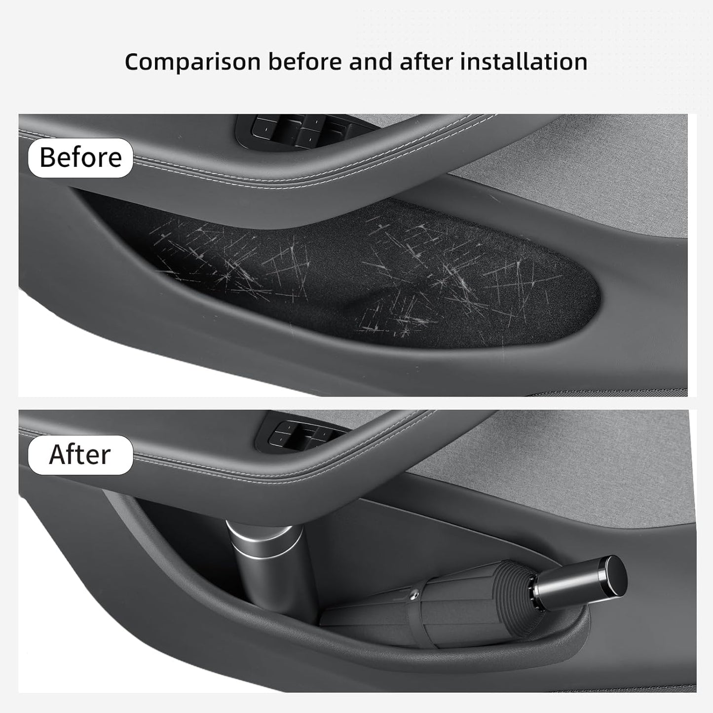 Waterproof TPE Door Organizer Bin for Tesla Model 3 Highland Y Juniper