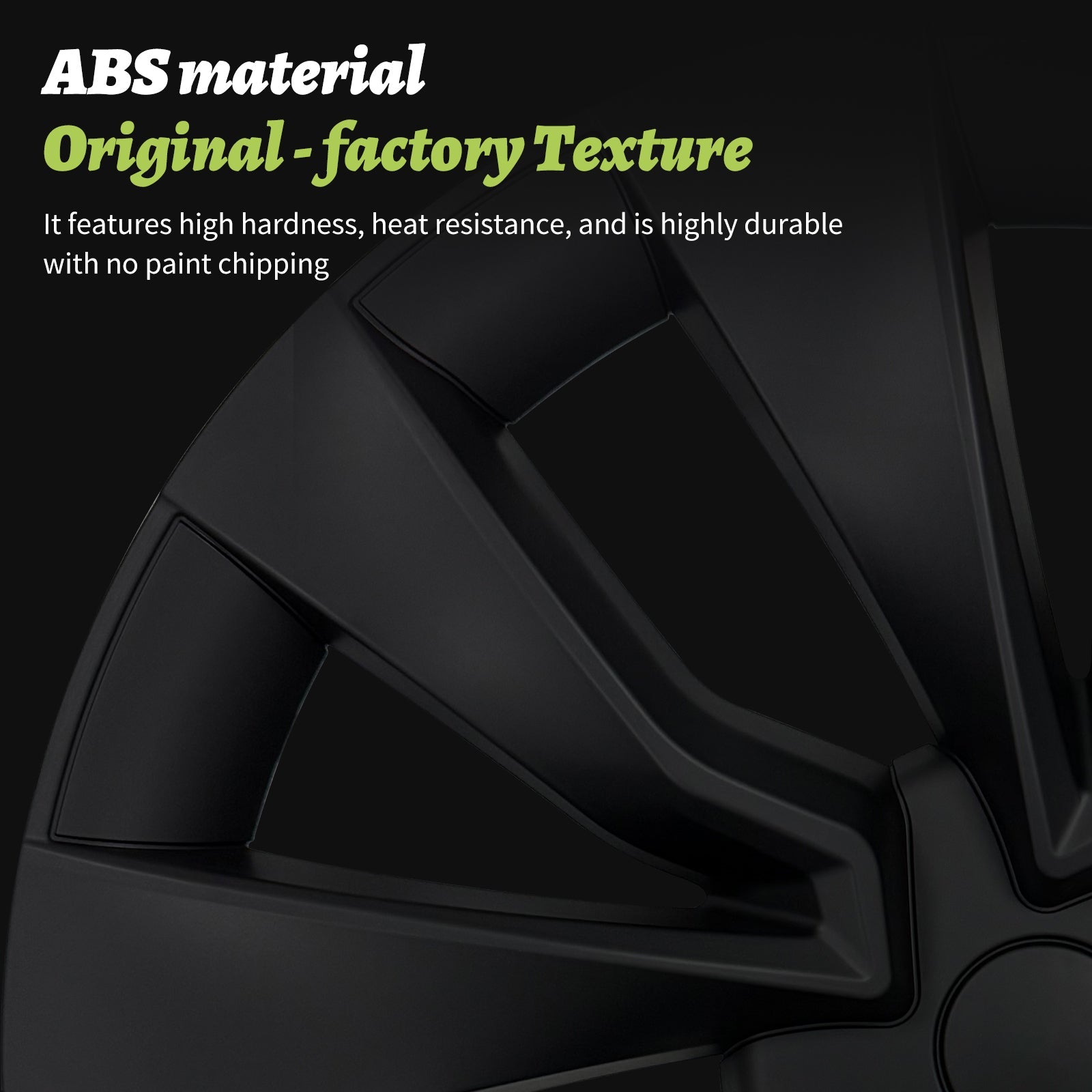 19 Inch Model 3 Highland Hubcap Design for Tesla Highland Model 3 2023-2025 Black 4pcs Wheel Covers