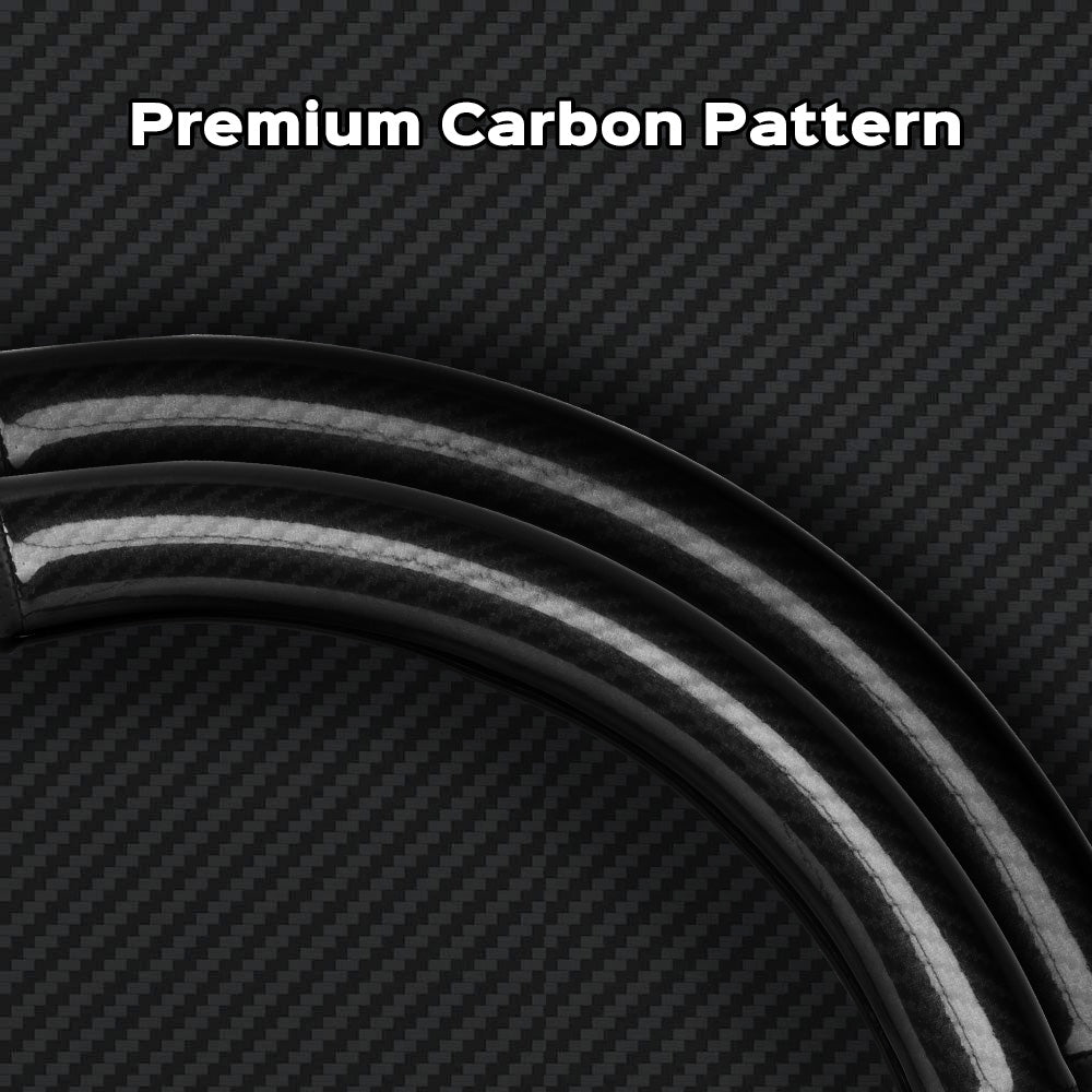 D-Shaped Carbon Pattern Leather Steering Wheel Cover for Tesla Model Y Juniper 2025+