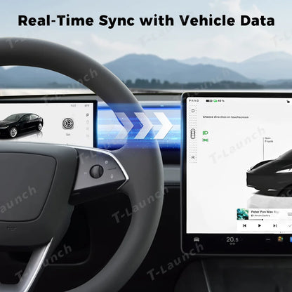 10.88" Large Instrument Cluster Head Up Display for Tesla Model 3/Y/Cybertruck