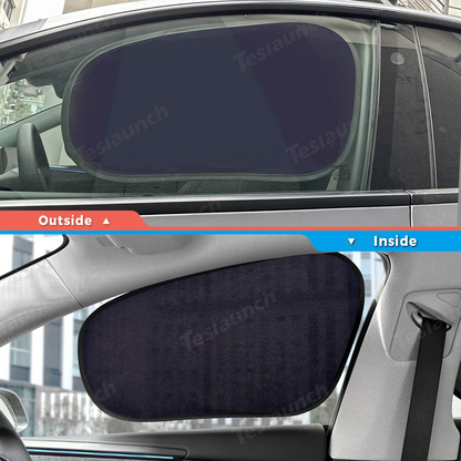 Static Cling Mesh Insulated Side Window Sunshade For Tesla Model 3/Y