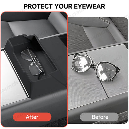 Multi-Functional Silicone Center Console Glasses Tray for Tesla Model Y Juniper 2025+