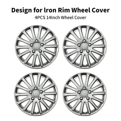 14" umbrella Style Wheel Covers Hubcaps for Universal Fit R14 Tire Steel Wheels 4 PCS