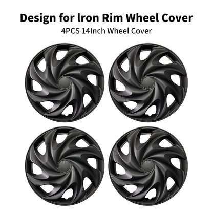 14" Tornado Style Wheel Covers Hubcaps for Universal Fit R14 Tire Steel Wheels 4 PCS