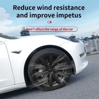 18 Inch Blade Style Hub Cap Black Wheel Covers for Tesla Model 3 2017-2023