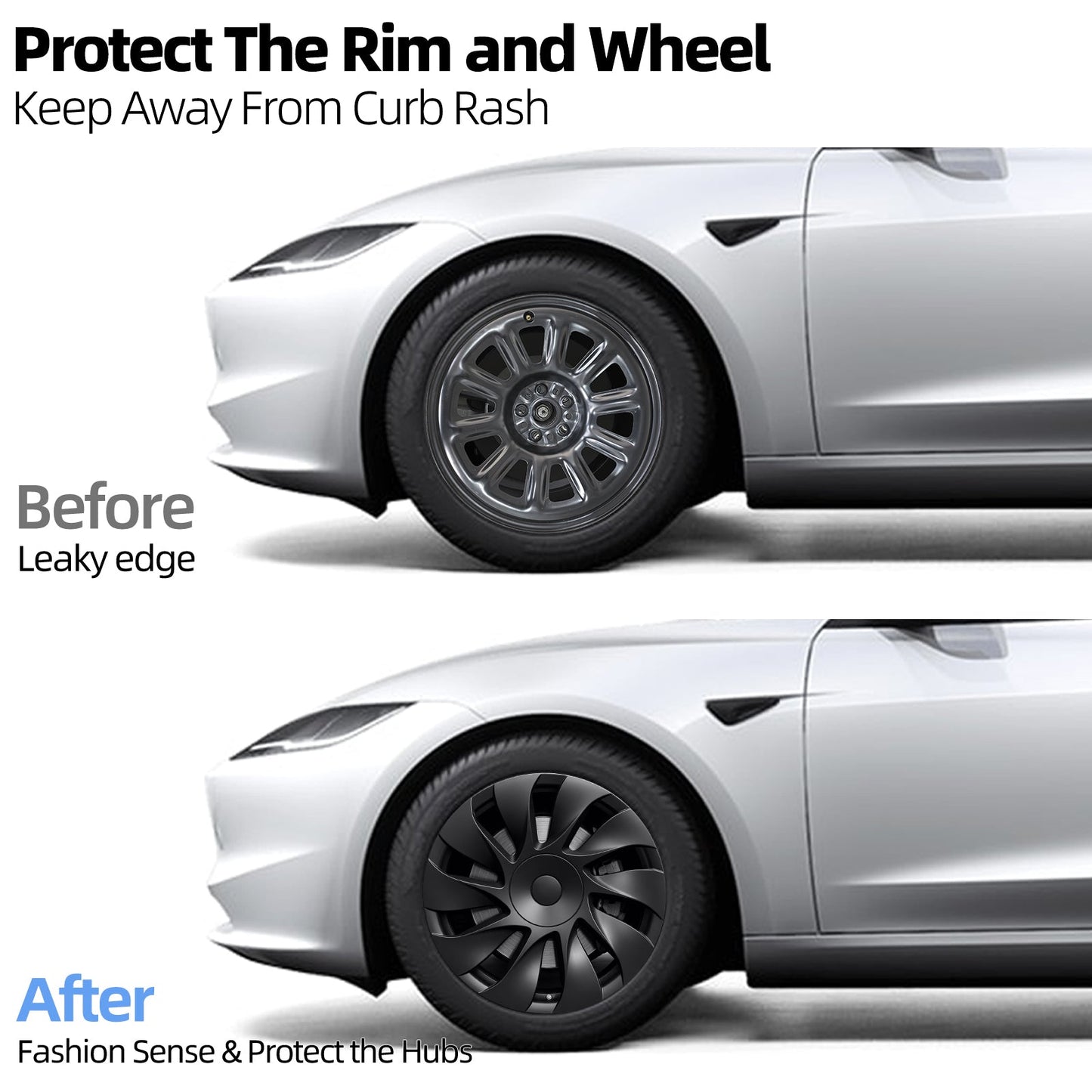 18" Cyclone Wheel Covers For Tesla Model 3