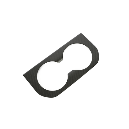 [Real Carbon Fiber] Rear Cup Holder Cover for Tesla Model S 2021+ Matte Carbon Fiber