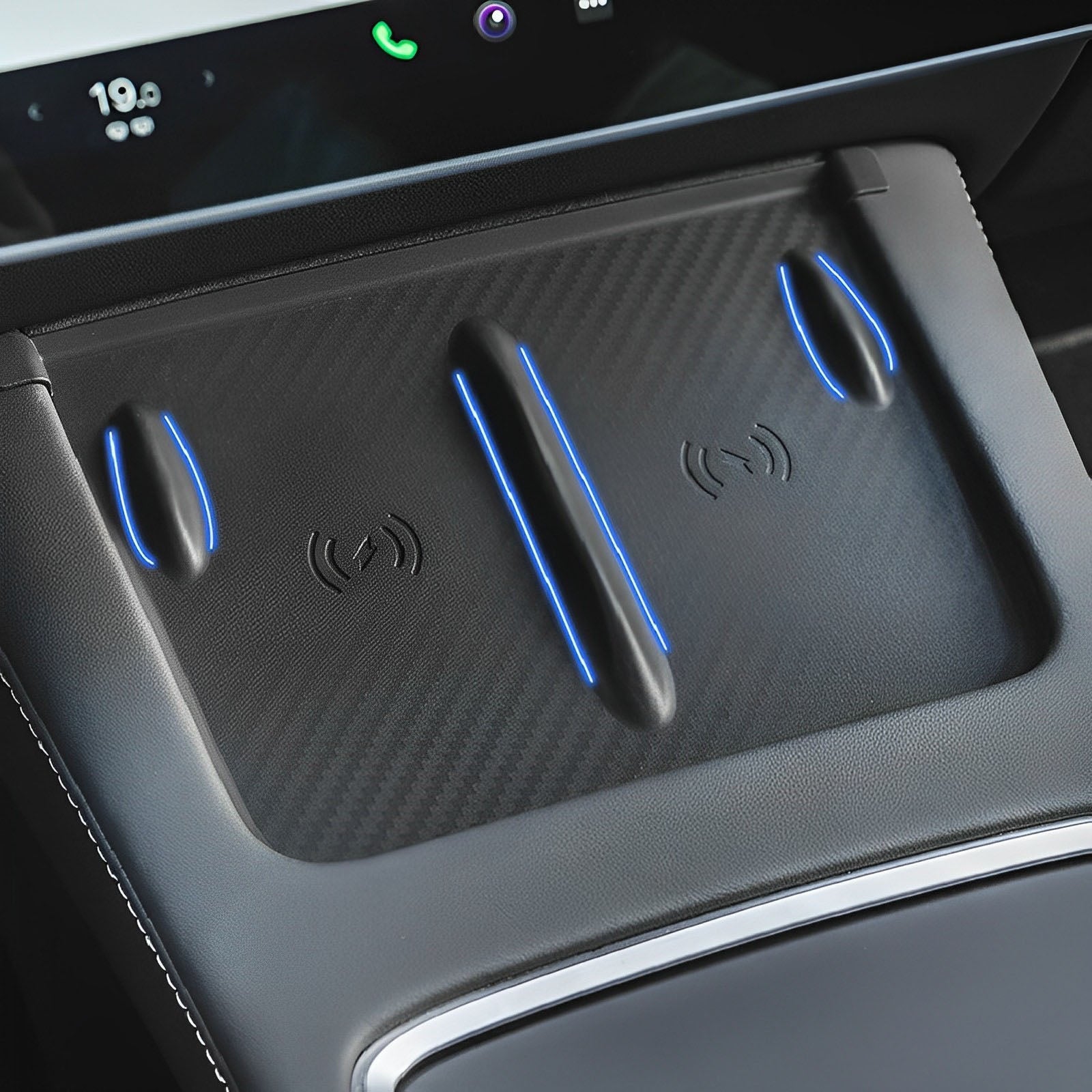 Central Control Wireless Charging Silicone Pad for Tesla Model Y/3